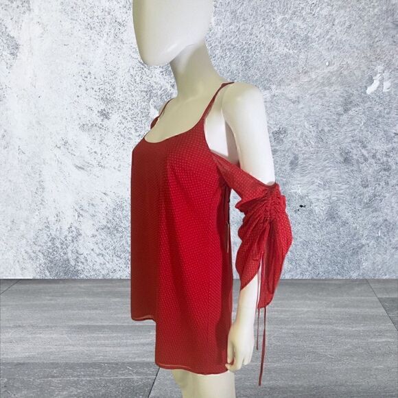 Lovers + Friends Red Trenton Paradise Cold Shoulder S - Picture 2 of 10